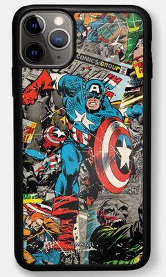 Buy Comic Captain America - Bumper Cases for iPhone 11 Pro Max Phone Cases & Covers Online