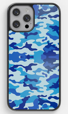 Buy Camo Blue - 2D Phone Case for iPhone 12 Pro Max Phone Cases & Covers Online