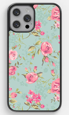 Buy Teal Pink Flowers - Bumper Cases for  iPhone 12 Pro Max Phone Cases & Covers Online