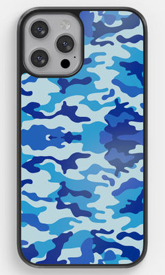 Buy Camo Blue - 2D Phone Case for iPhone 12 Pro Phone Cases & Covers Online