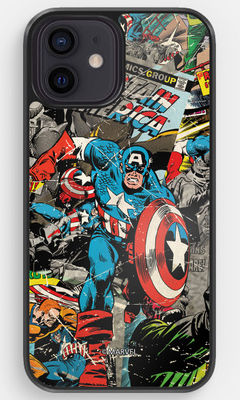 Buy Comic Captain America - Bumper Cases for  iPhone 12 Phone Cases & Covers Online