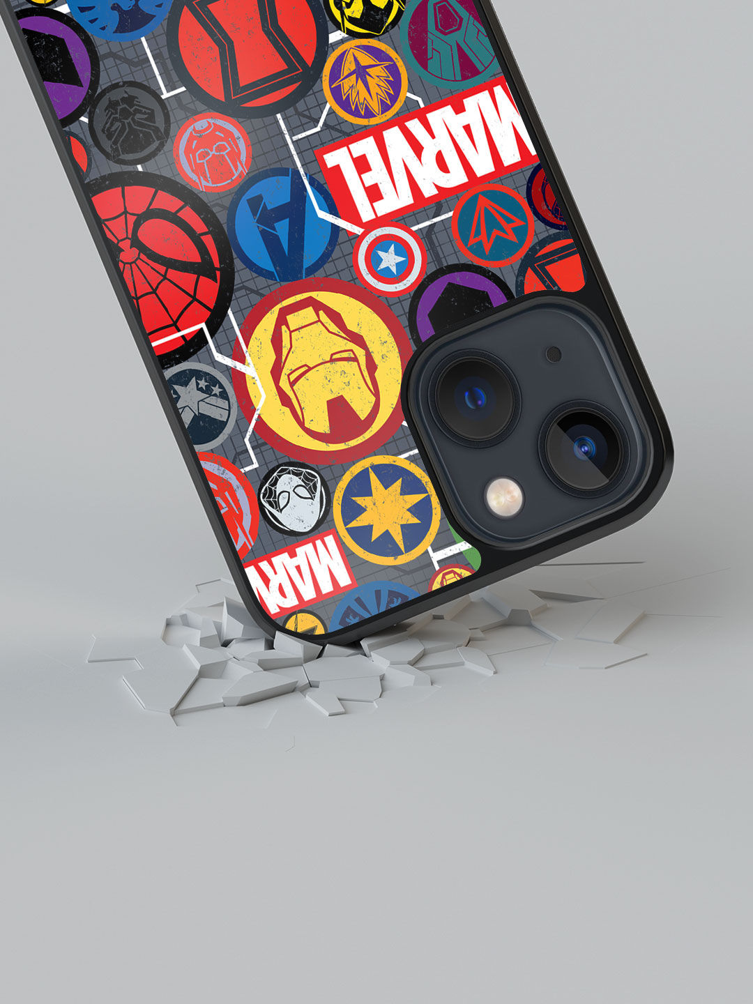 Buy Marvel Iconic Mashup Macmerise Glass Case for iPhone 13 Online