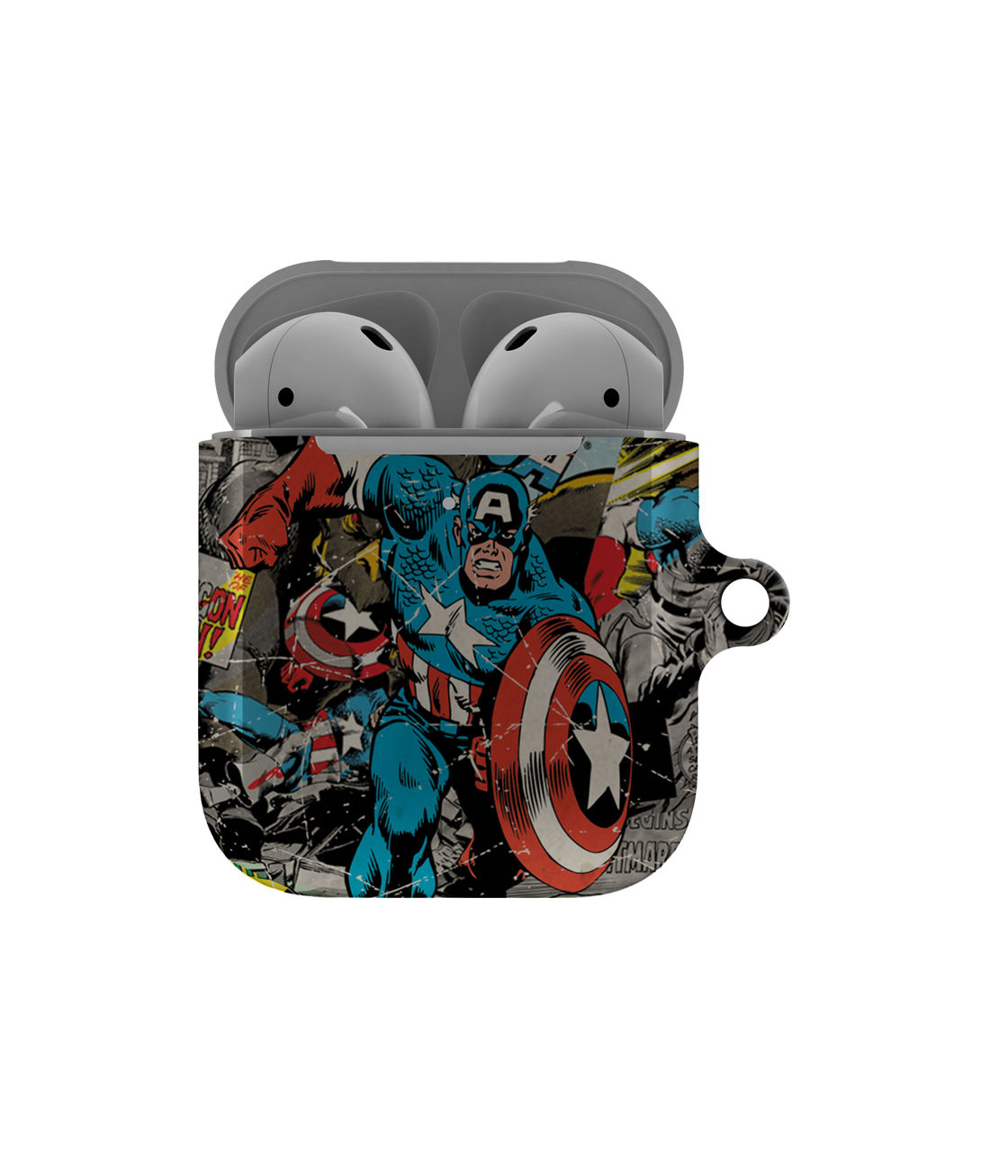 Buy Comic Captain America - Hard Shell Airpod Case (2nd Gen) Airpod Cases Online