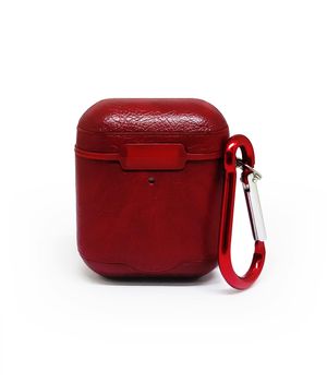 Macmerise Airpod Case Leather Case Red - AirPods Case