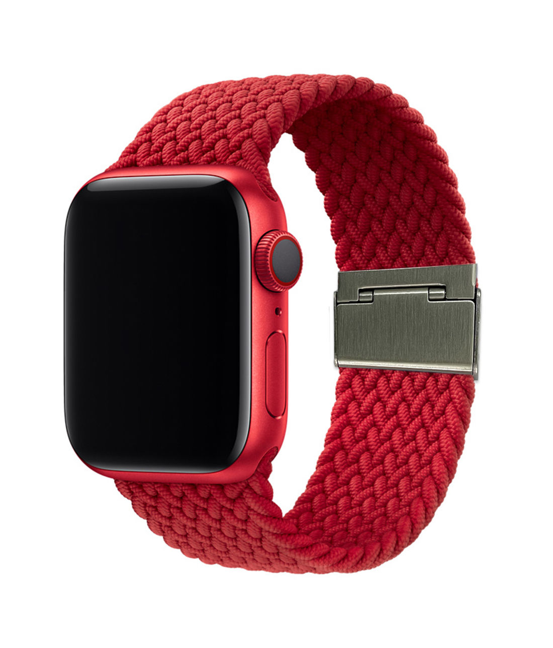 Crimson Red - Braided Nylon Apple Watch Band (38 / 41 MM)