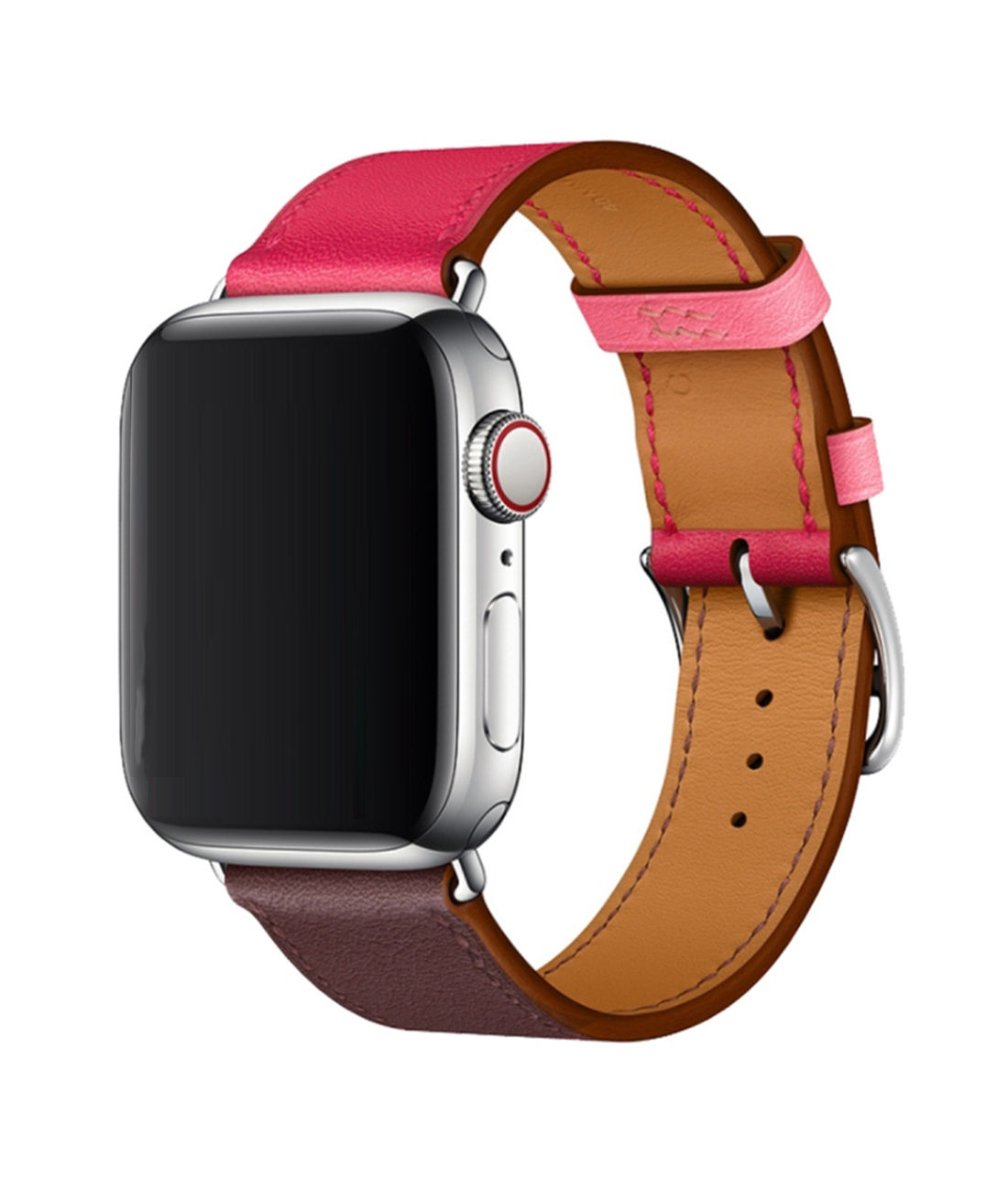 Berries and Wine - Leather Apple Watch Band  (38 / 41 MM)