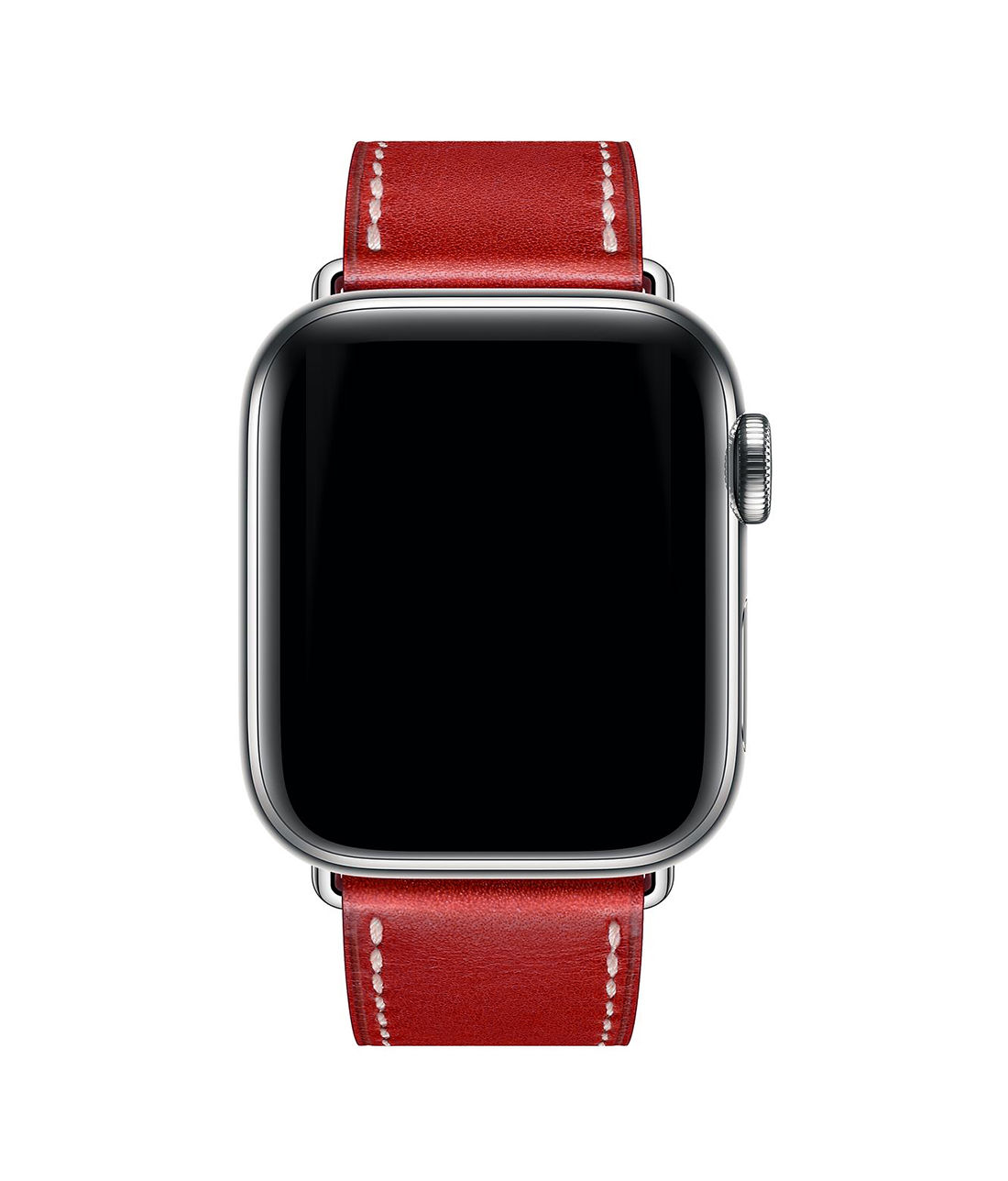 red leather apple watch band