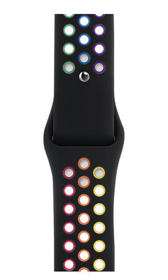 Buy Neon Sport Rainbow Black - Silicone Apple Watch Band (38 / 41 MM) Apple Watch Bands Online