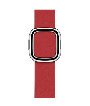 Buy Modern Buckle Crimson Red - Leather Apple Watch Band  (38 / 41 MM) Apple Watch Bands Online