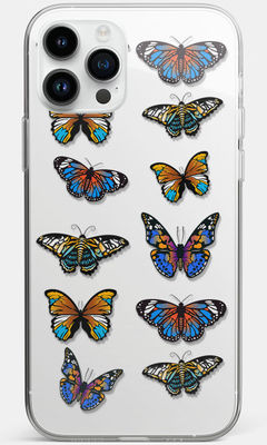 Buy Colorful Butterflies - Clear Case for iPhone 12 Pro Max Phone Cases & Covers Online