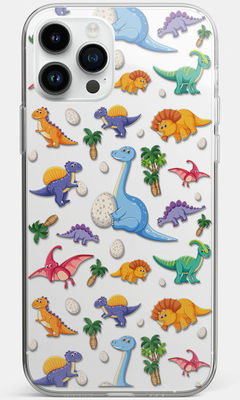 Buy Cute Dinosaurs - Clear Case for iPhone 12 Pro Max Phone Cases & Covers Online