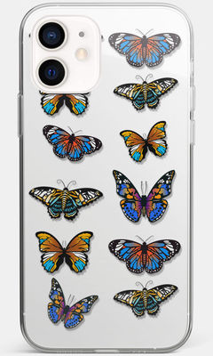 Buy Colorful Butterflies - Clear Case for iPhone 12 Mini Phone Cases & Covers Online