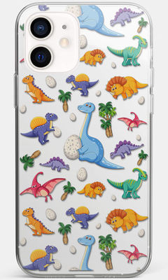 Buy Cute Dinosaurs - Clear Case for iPhone 12 Mini Phone Cases & Covers Online