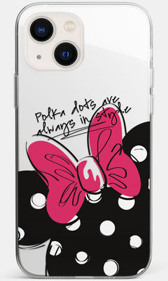 Buy Polka Minnie - Clear Case for iPhone 13 Mini Phone Cases & Covers Online