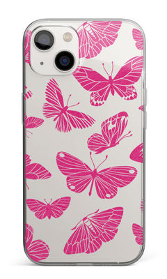 Buy Pink Butterflies - Clear Case for iPhone 14 Plus Phone Cases & Covers Online