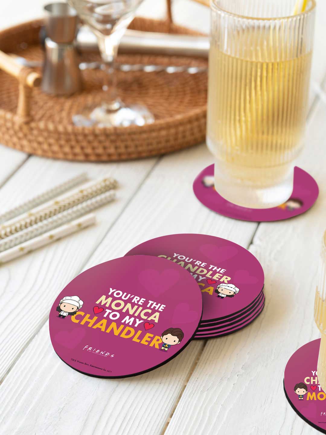 Valentine Chandler Monica - Circular Set of 2 Coaster