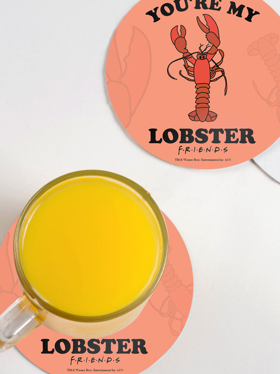 Valentine Lobster - Circular Coaster