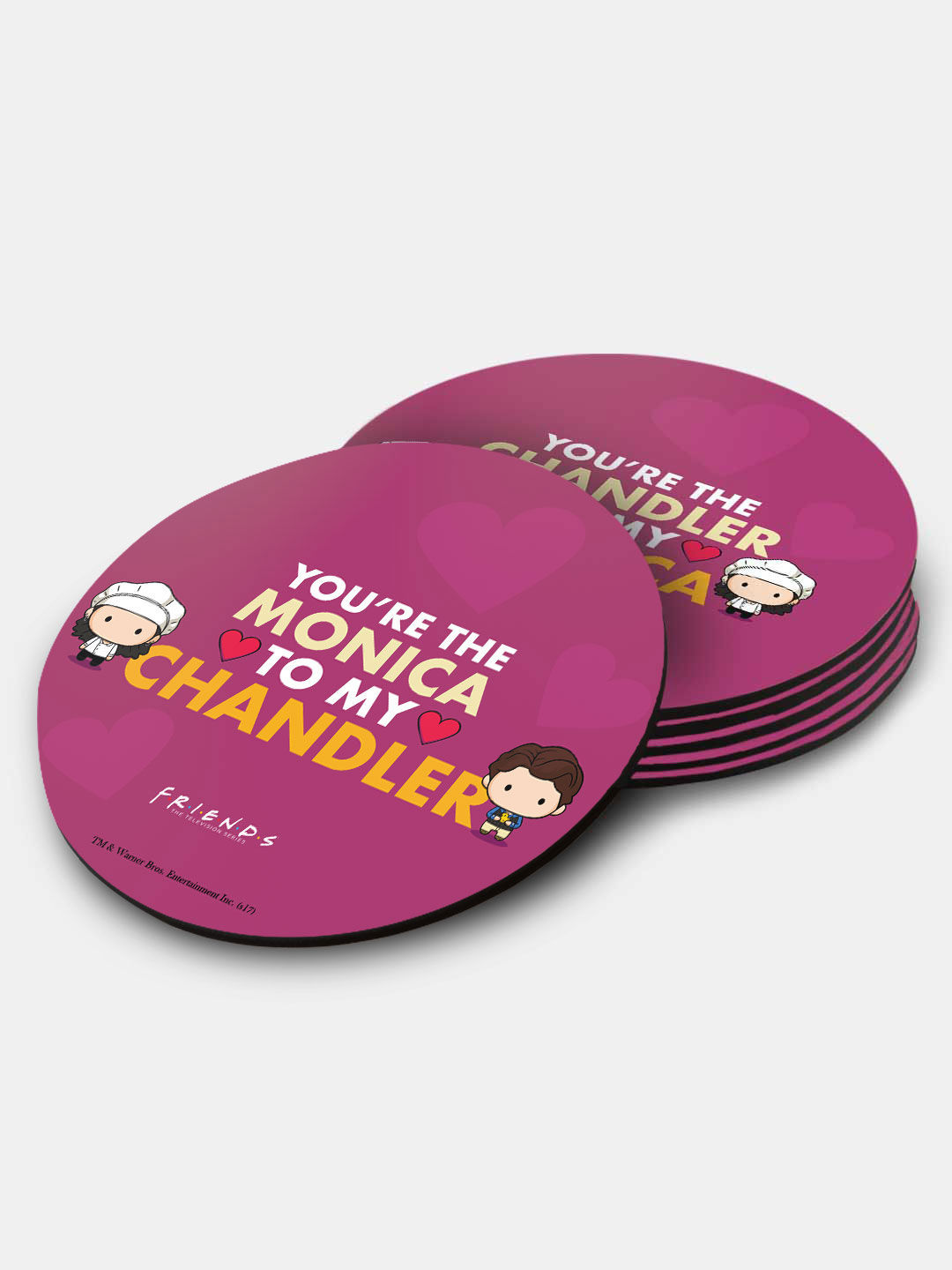 Valentine Chandler Monica - Circular Set of 2 Coaster