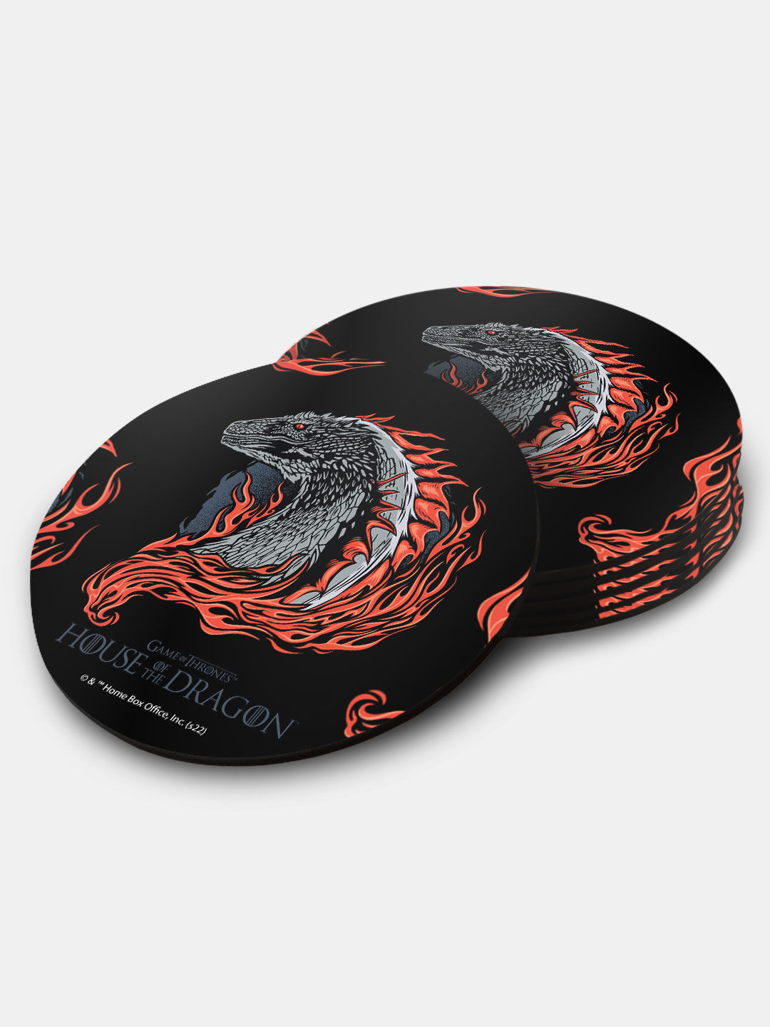 Buy HOD Dragon Profile Black - Circular Coasters Coasters Online