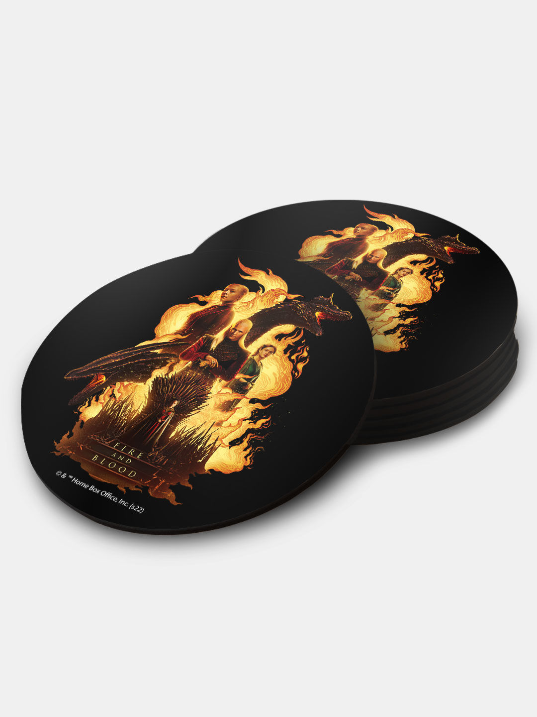 Buy HOD Fire and blood team Multi - Circular Coasters Coasters Online