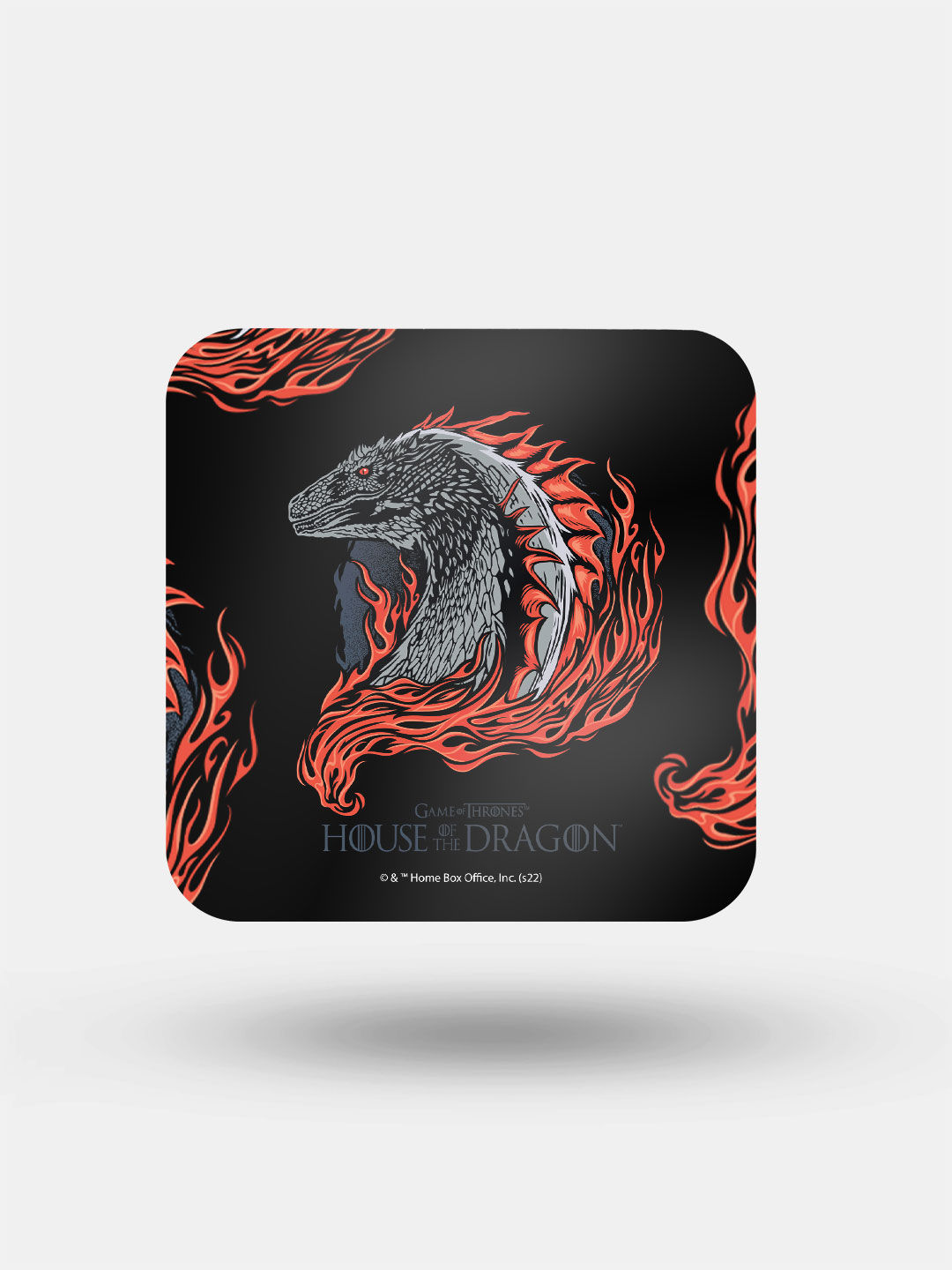 Buy HOD Dragon Profile Black - 10 X 10 (cm) Square Coasters Coasters Online
