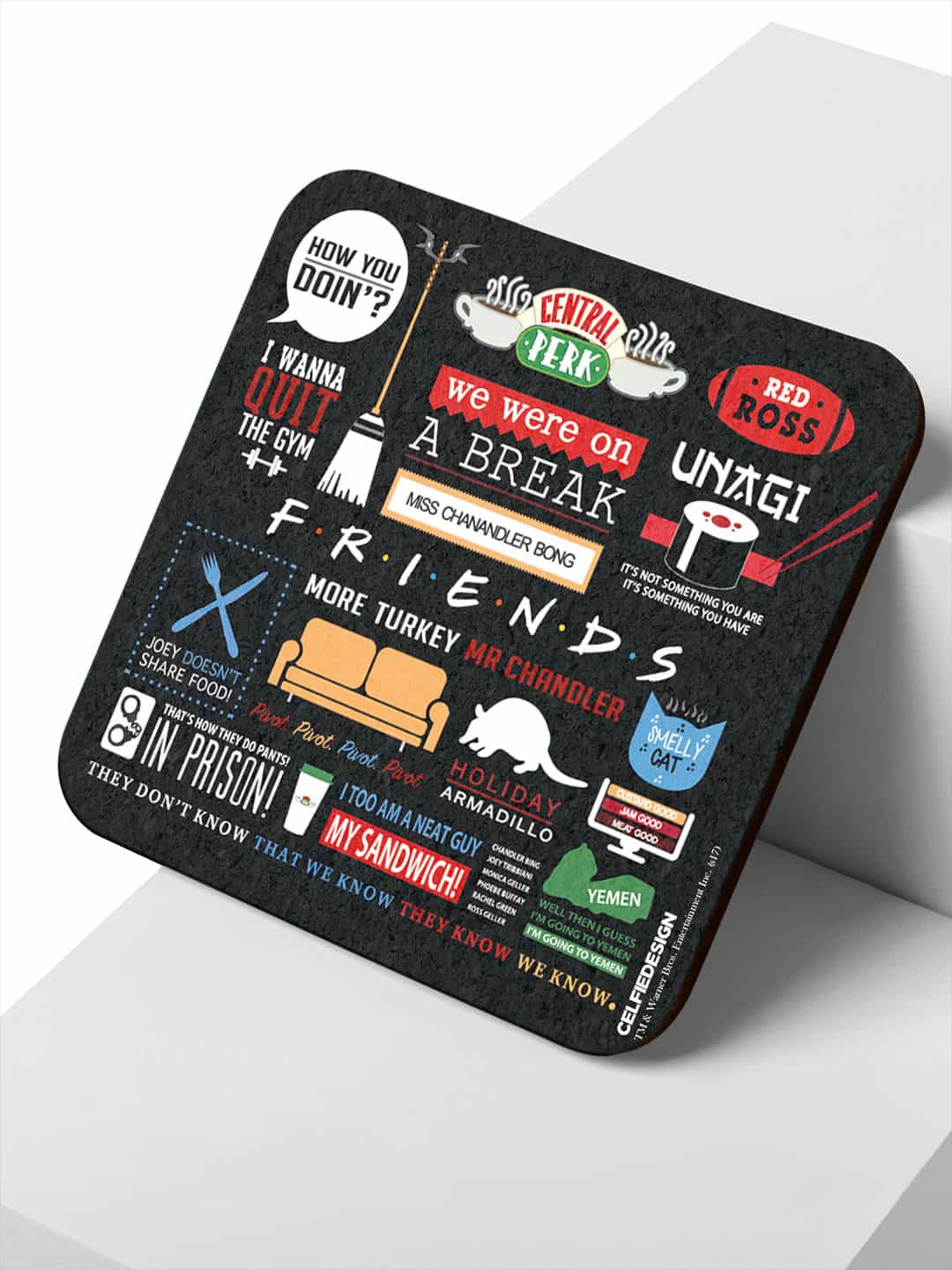 Friends Infographic - 10 X 10 (cm) Coaster