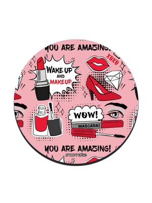 Buy Wake up and makeup - 10 X 10 (cm) Coaster Coasters Online