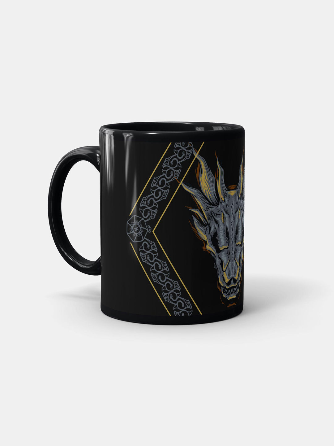 Buy Grey Dragon - Coffee Mugs Black Coffee Mugs Online