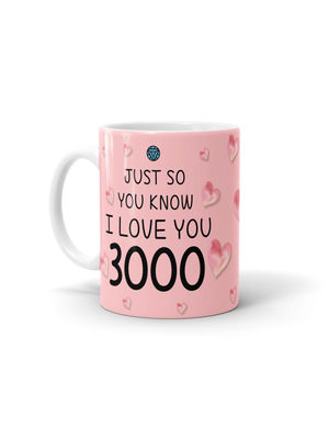 Ceramic Coffee Mugs-White I Love you 3000 - Coffee Mugs White
