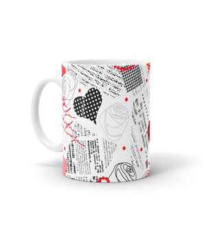 Ceramic Coffee Mugs-White White Love - Coffee Mugs White