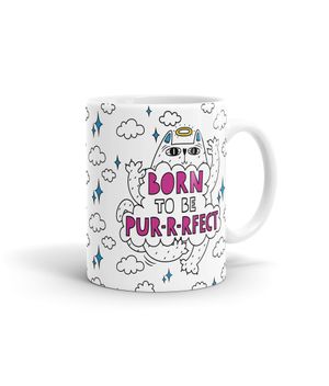 Buy Born to be purrrfect - Coffee Mugs White Coffee Mugs Online