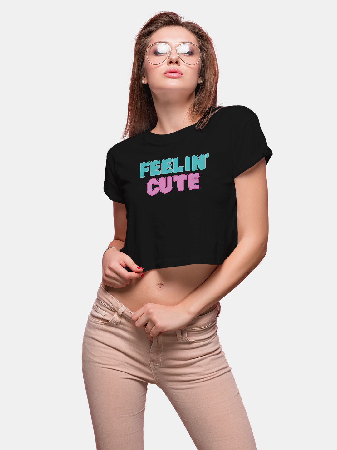 Buy Cute - Designer Crop Tops T-Shirts Online