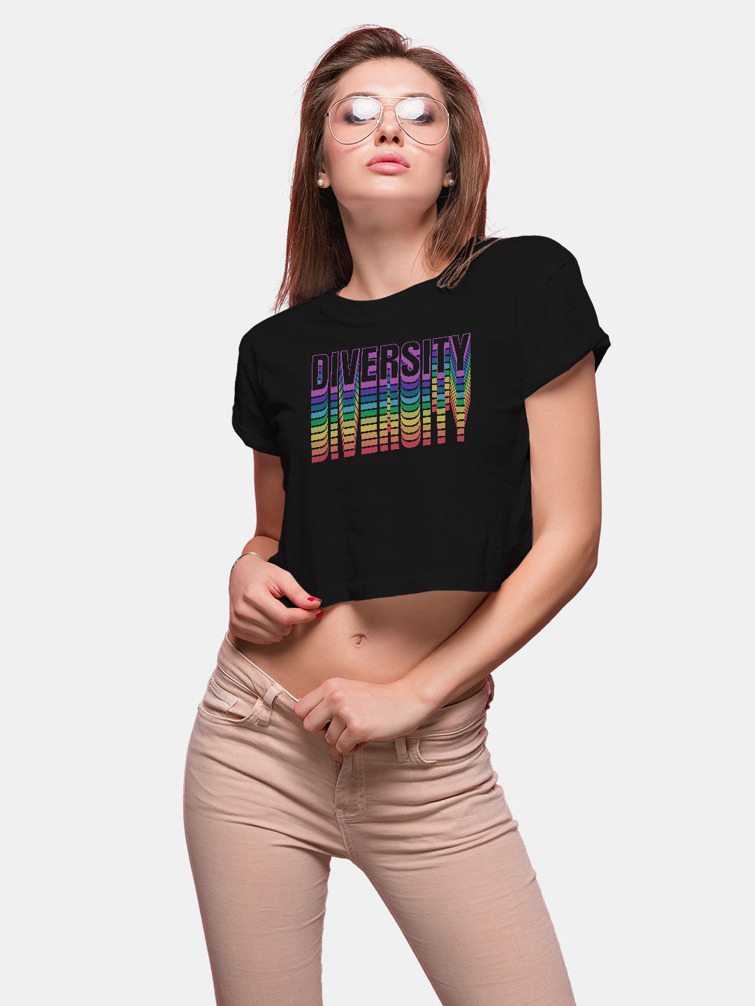 Buy Diversity - Designer Crop Tops T-Shirts Online