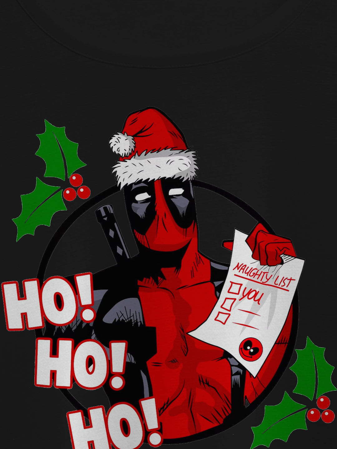 Christmas Deadpool Black - Designer Crop Tops