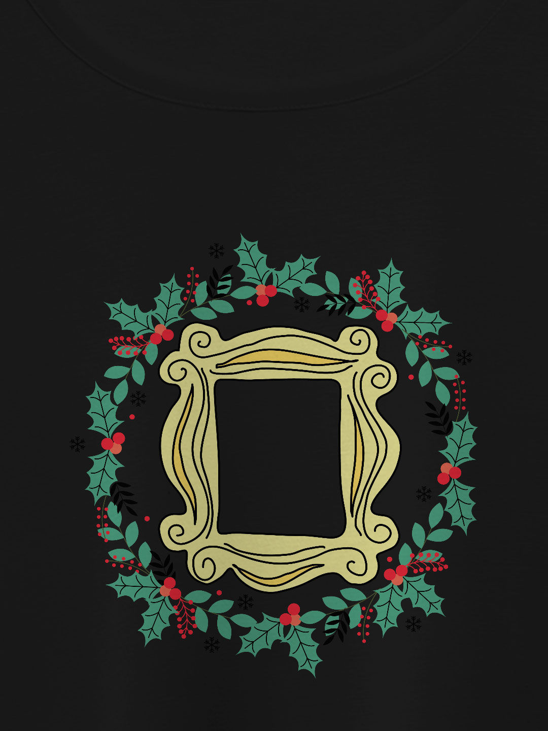 Christmas Friends Frame Black - Designer Crop Tops