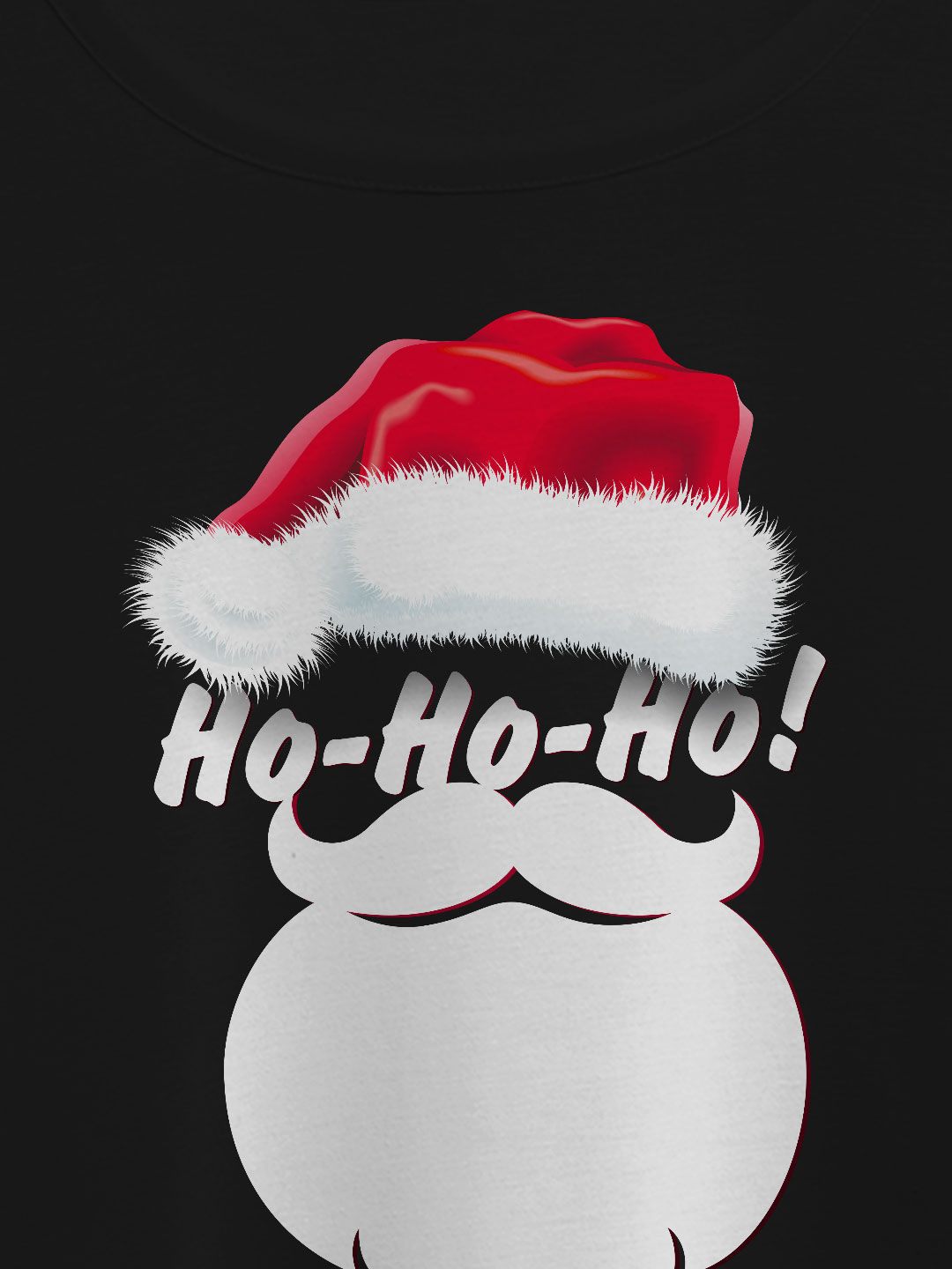 Christmas Ho Ho Ho Black - Designer Crop Tops