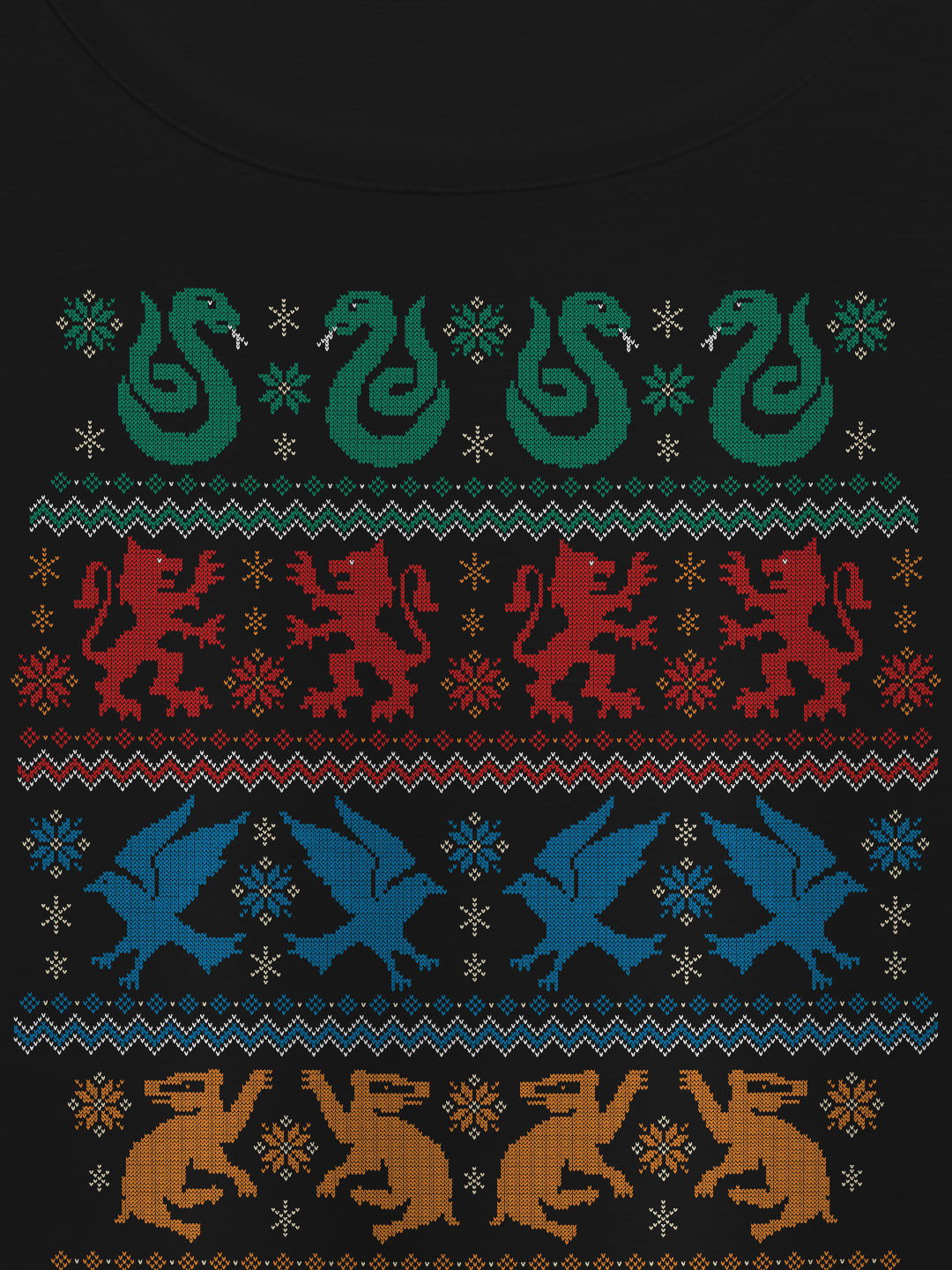 Christmas Houses HP Black - Designer Crop Tops