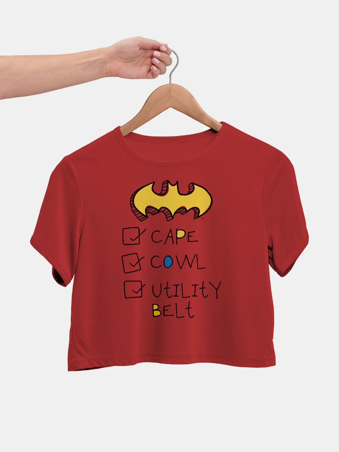 Batman Checklist - Designer Crop Tops