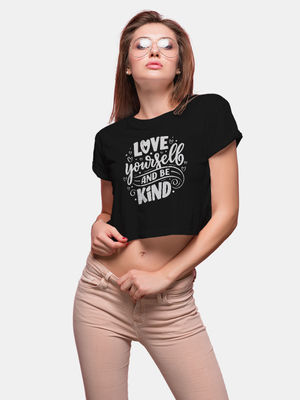 Buy Be kind - Designer Crop Tops T-Shirts Online