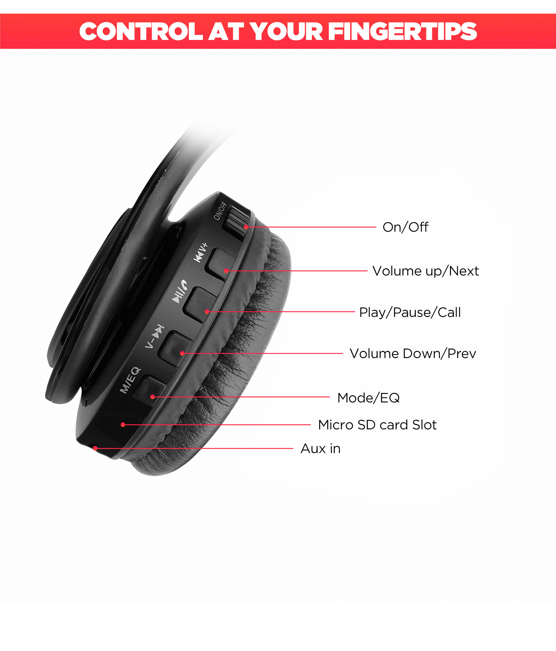 First Order - Decibel LED Wireless On Ear Headphones 