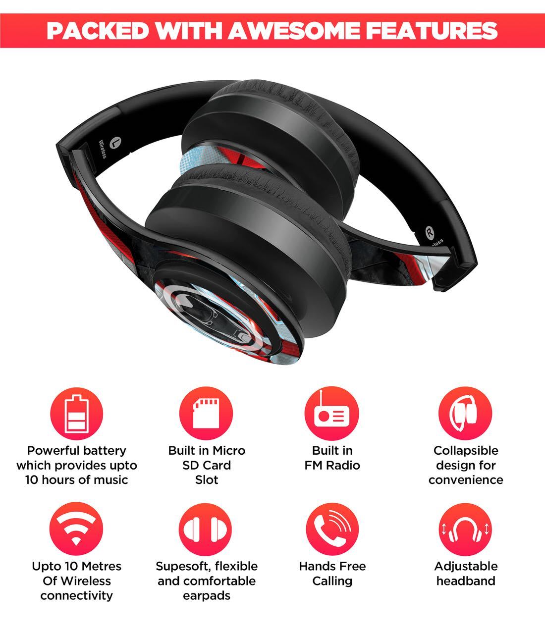 Endgame Suit Ironman - Decibel Wireless On Ear Headphones