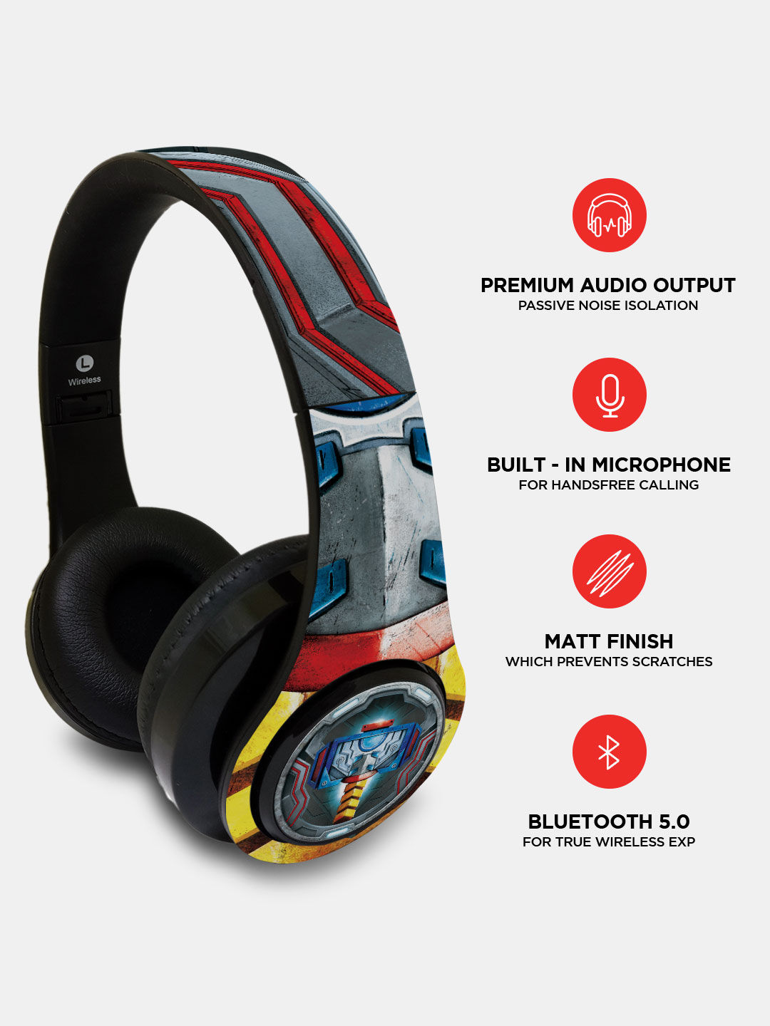 Thor Armor Badge Pro Wireless On Ear Headphones