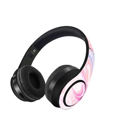 Pink best sale ear headphones