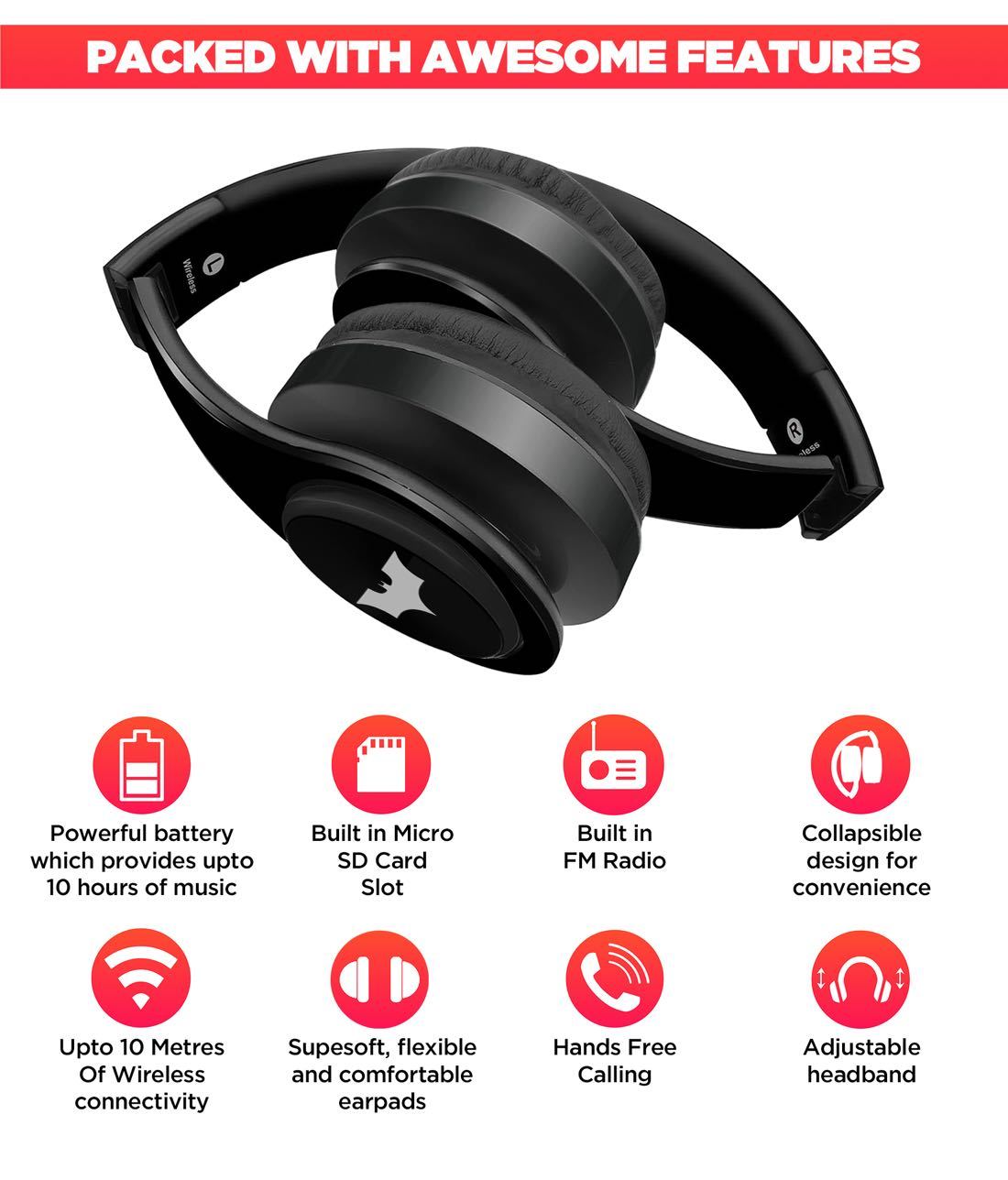 Headphone pulse over ear hands free hot sale