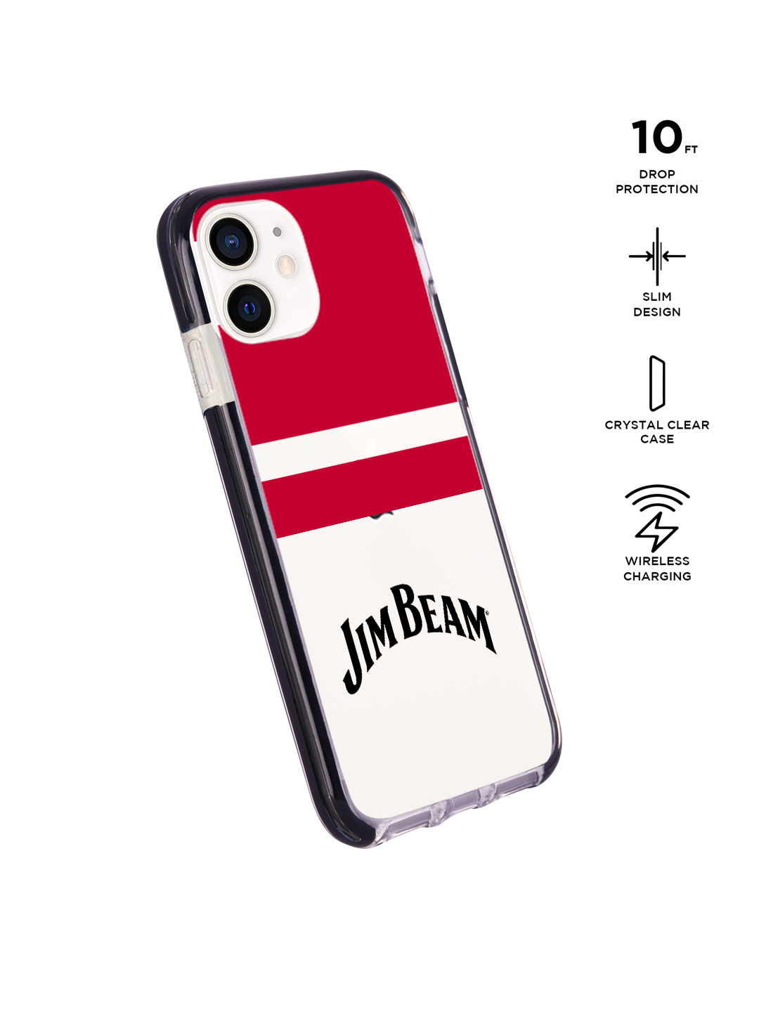 Jim Beam White Stripes - Shield Case for iPhone 12 Mini