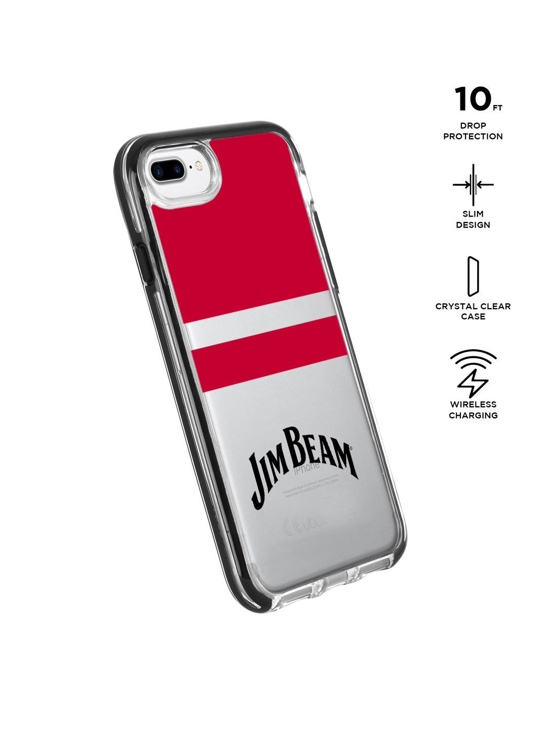 Jim Beam White Stripes - Shield Case for iPhone 7 Plus
