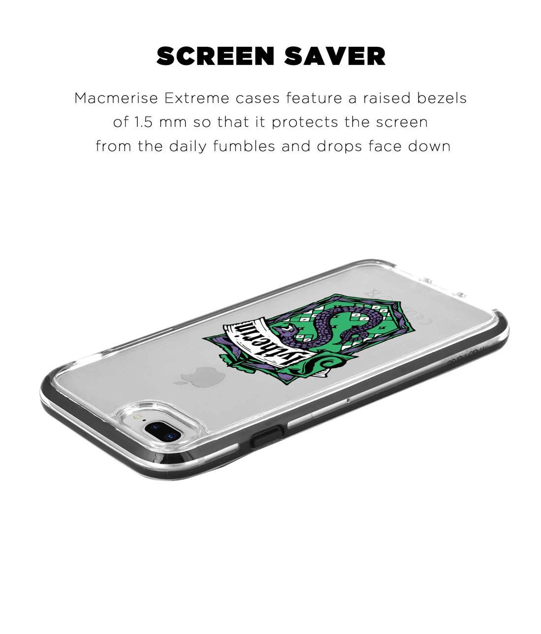 Crest Slytherin - Extreme Phone Case for iPhone 8 Plus
