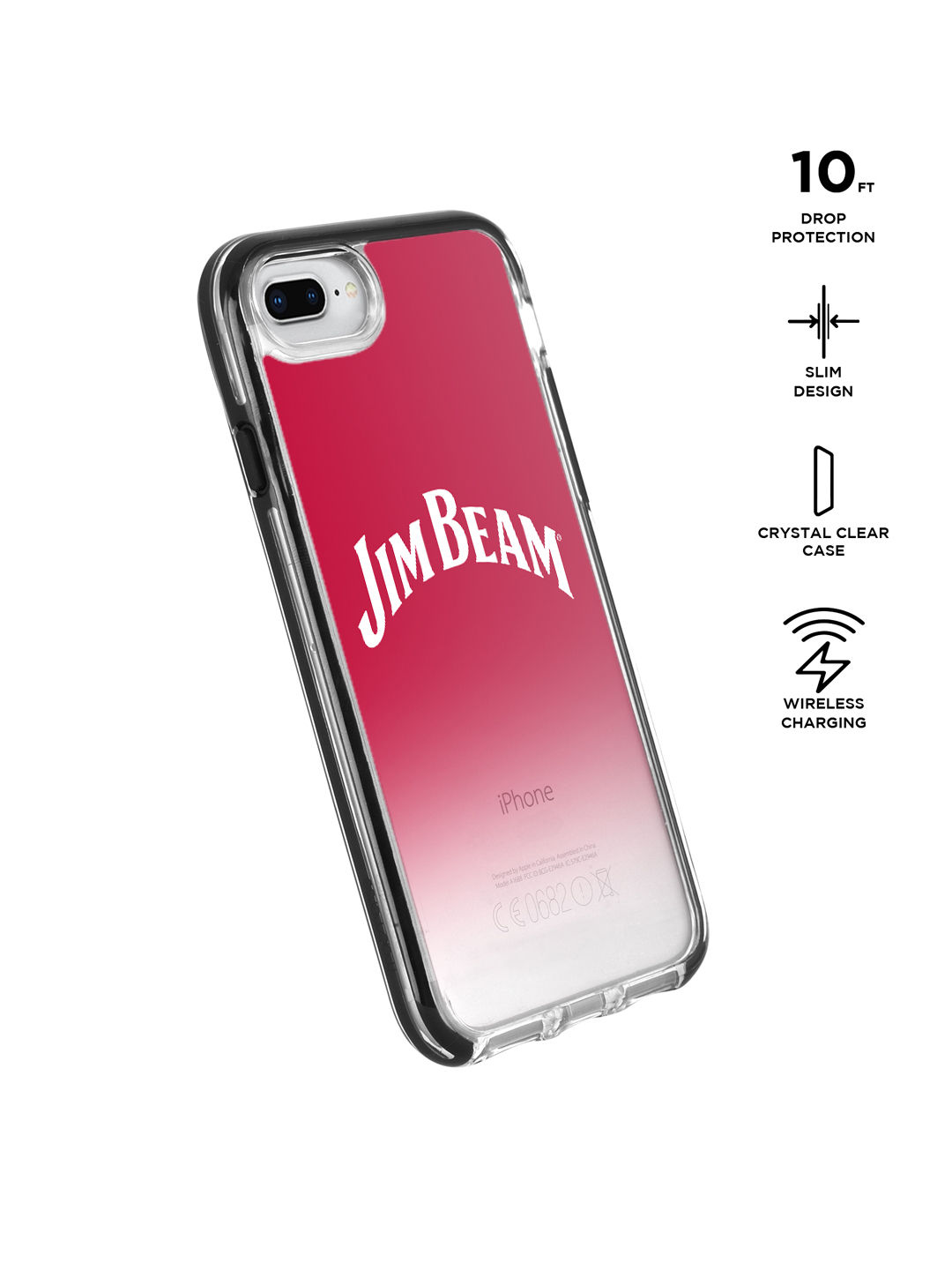 Jim Beam Red Fade - Shield Case for iPhone 8 Plus