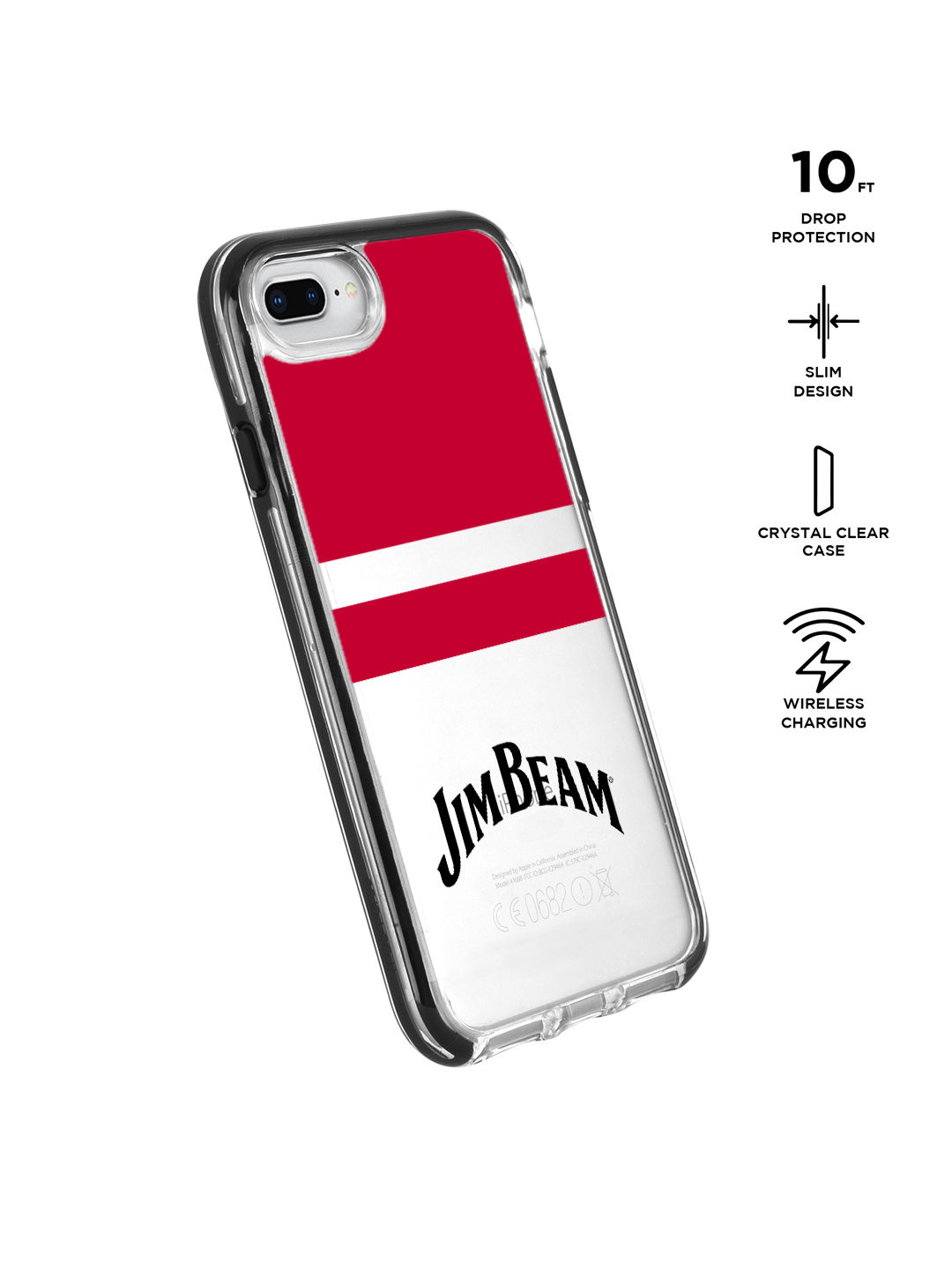 Jim Beam White Stripes - Shield Case for iPhone 8 Plus