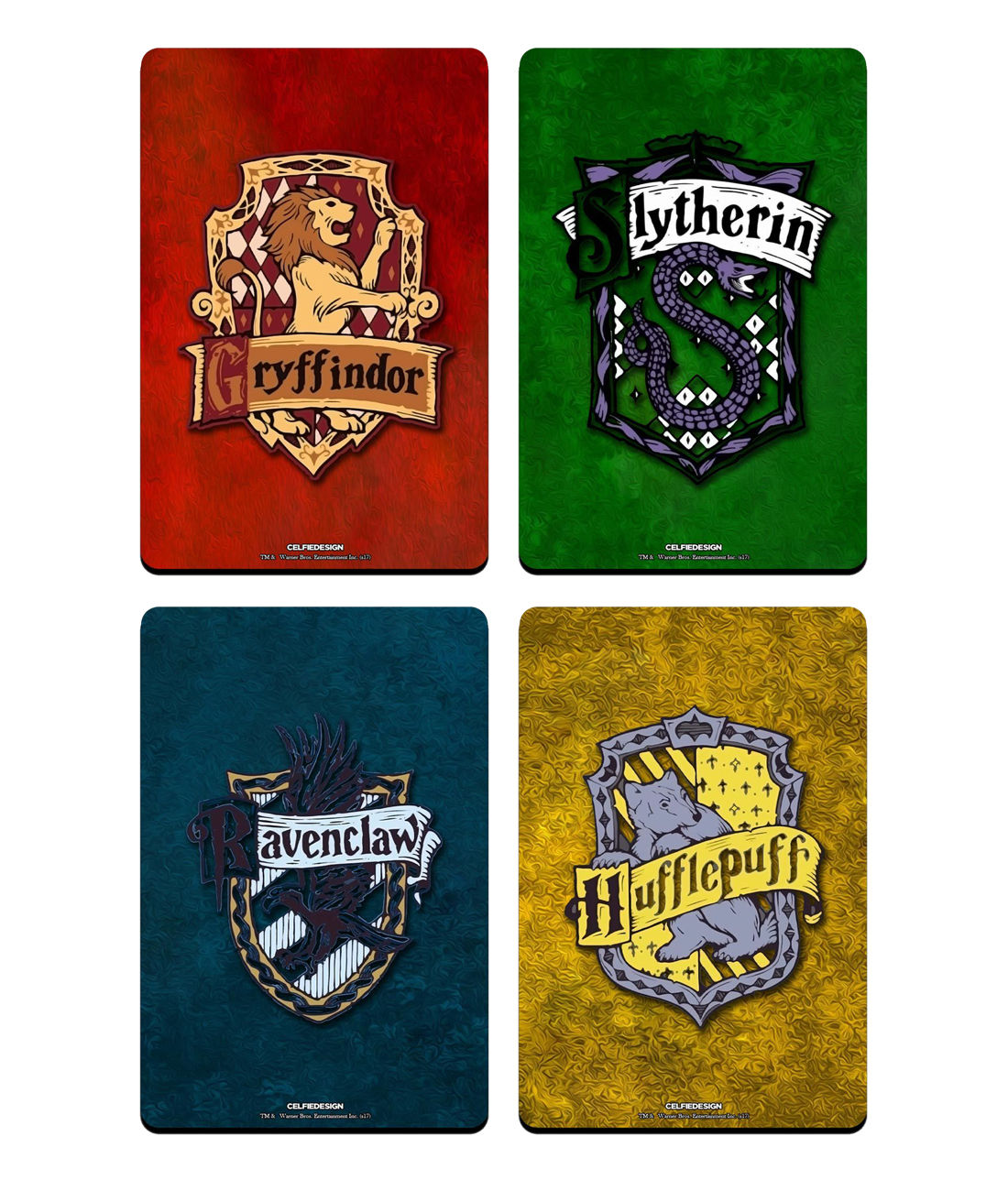 Hogwarts Crest Collection - Fridge Magnets Set Of 4